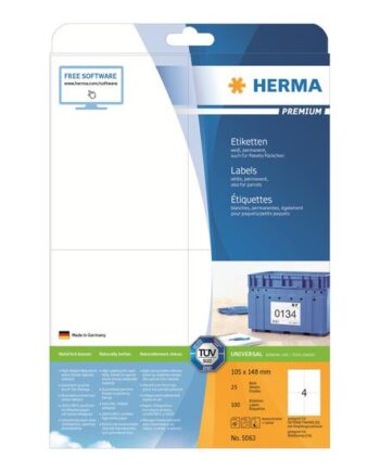 Herma Premium Laminerede Etiketter Mat 100 Etikette    148   105 Mm