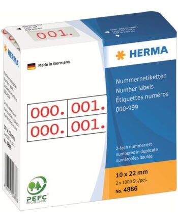 Herma Selvklæbende Nummermærkater 2000 Etikette    10   22 Mm