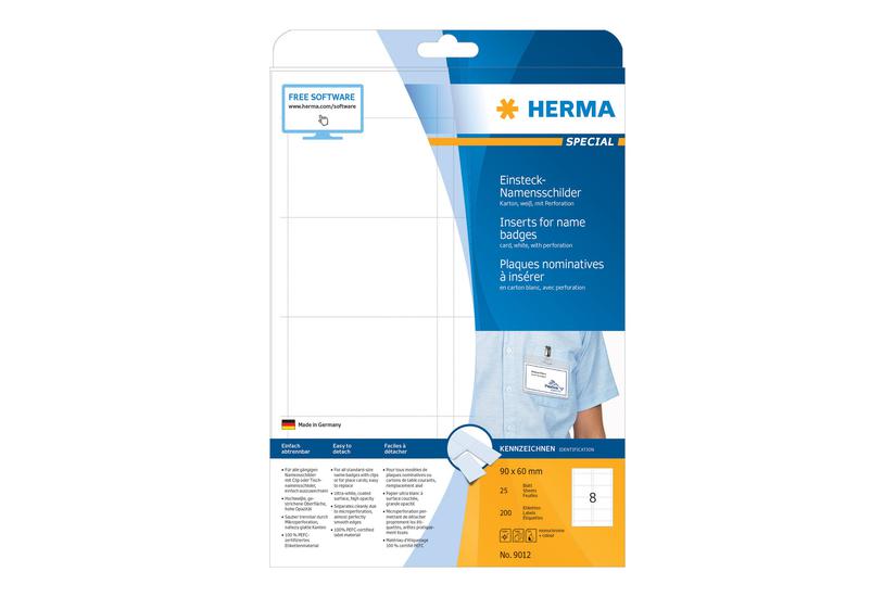 Herma Special Etiketter For Navneskilte 200 Kort 90 60 Mm