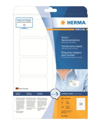 Herma Special Etiketter For Navneskilte 250 Stk  50   80 Mm