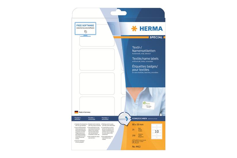 Herma Special Etiketter For Navneskilte 250 Stk 50 80 Mm