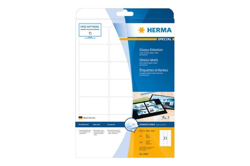 Herma Special Etiketter Høj-skinnende 525 Etikette 63 38 Mm