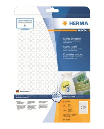 Herma Special Etiketter Mat 7875 Etikette    10 Mm Rund