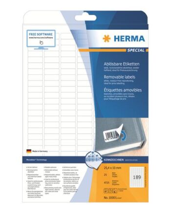 Herma Special Etiketter Mat 4725 Etikette    25     10 Mm