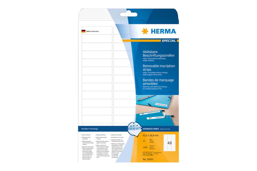 Herma Special Etiketter Mat 1200 Etikette 63 16 Mm