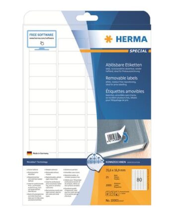 Herma Special Etiketter Mat 2000 Etikette    35     16   Mm