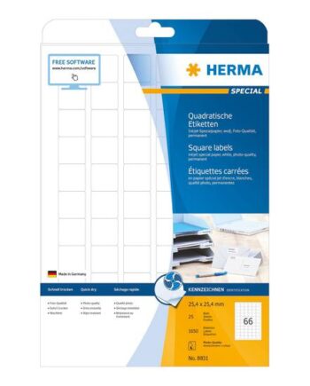 Herma Special Etiketter Mat 1650 Etikette    25     25   Mm 90