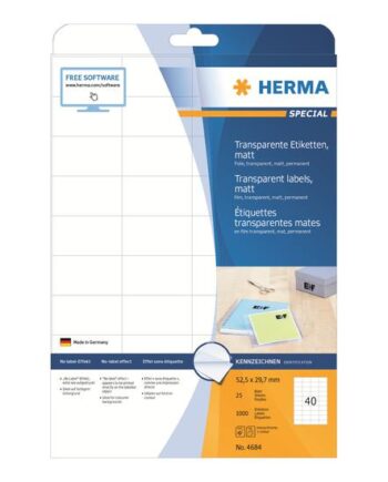 Herma Special Filmmærkater Mat 1000 Etikette    52     29   Mm