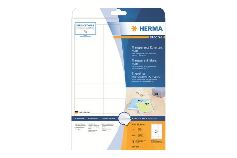 Herma Special Filmmærkater Mat 600 Etikette 66 33 Mm