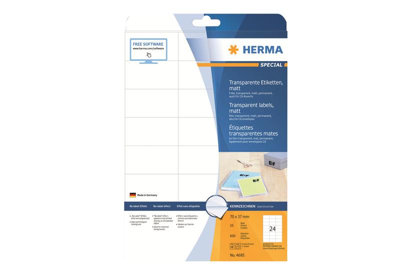 Herma Special Filmmærkater Mat 600 Etikette 70 37 Mm