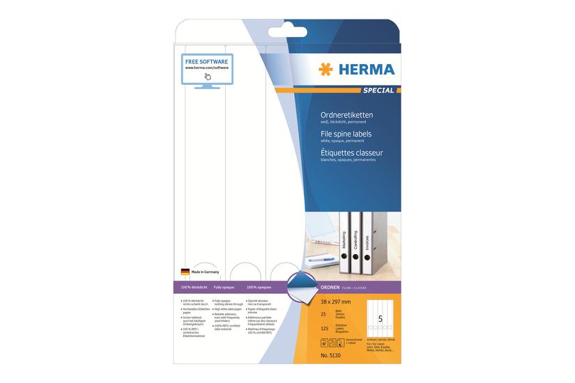 Herma Special Uigennemsigtige Mappemærkater Mat 125 Etikette 38 297 Mm