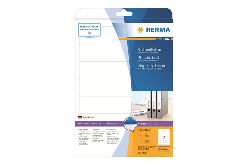 Herma Special Uigennemsigtige Mappemærkater Mat 175 Etikette 192 38 Mm