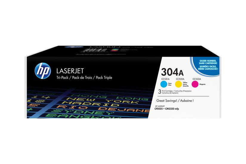 Hp 304a Pakker Gul Cyan Magenta Original Laserjet Tonerpatron Cf372am