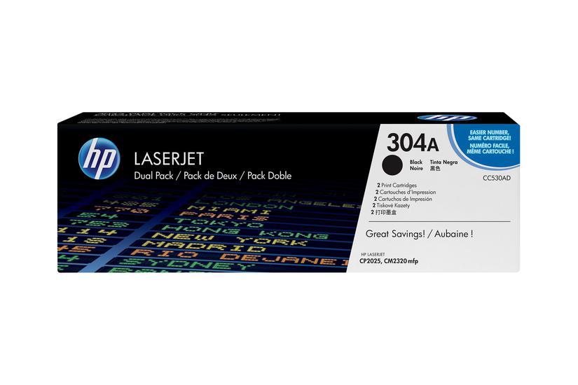 Hp 304a Pakker Sort Original Laserjet Tonerpatron Cc530ad