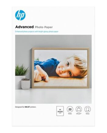Hp Advanced Photo Paper Fotopapir Skinnende 20 Ark A3 250