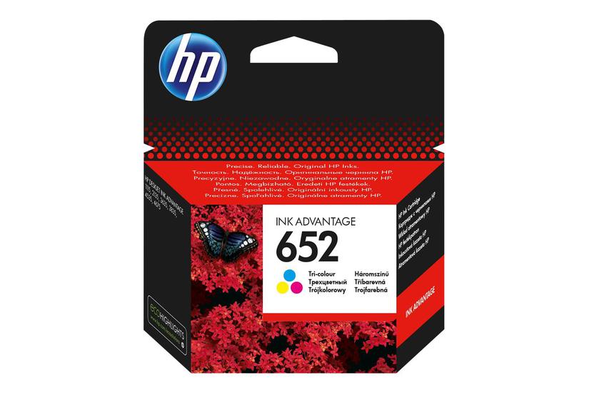 Hp 652 Farve Cyan Magenta Gul Original Ink Advantage Blækpatron