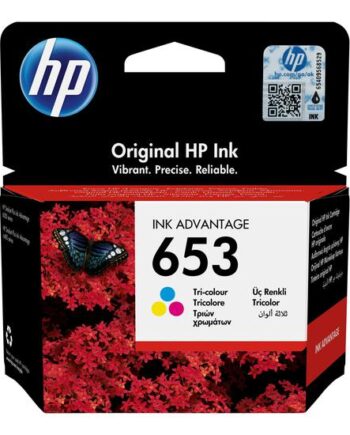 Hp 653 Farve  Cyan  Magenta  Gul  Original Ink Advantage Blækpatron