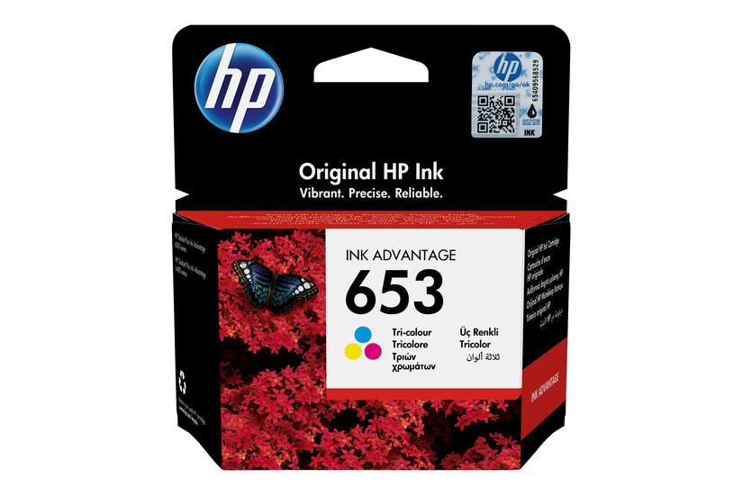 Hp 653 Farve Cyan Magenta Gul Original Ink Advantage Blækpatron
