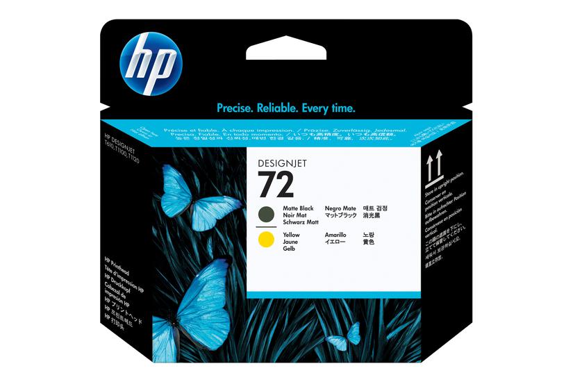 Hp 72 Gul Mat Sort Printhoved
