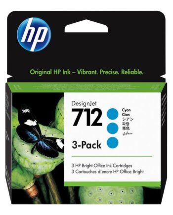 Hp 712   Pakker Cyan Original Designjet Blækpatron
