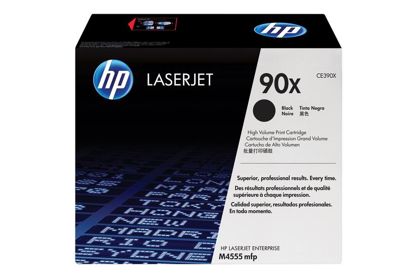 Hp 90x Højtydende Sort Original Laserjet Tonerpatron Ce390x