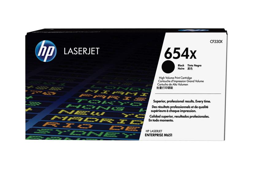 Hp 654x Højtydende Sort Original Laserjet Tonerpatron Cf330x