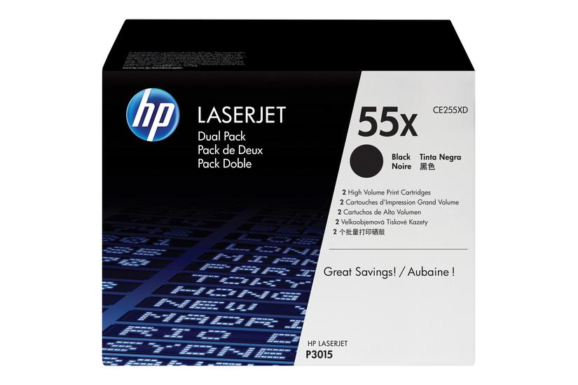 Hp 55x Pakker Højtydende Sort Original Laserjet Tonerpatron Ce255xd
