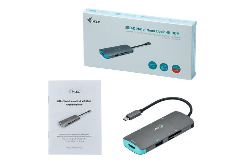 -tec Usb- Metal Nano Dock 4k Hdmi Power Delivery Dockingstation Usb- Hdmi