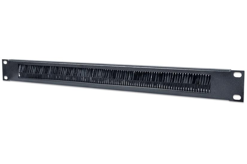 Intellinet 19 Cable Entry Panel 1u With Brush Insert Black Rack Kabel Indgangspanel Med Børste 1u