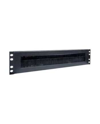 Intellinet 19  Cable Entry Panel  2u  With Brush Insert  Black Rack Kabel Indgangspanel Med Børste 2u