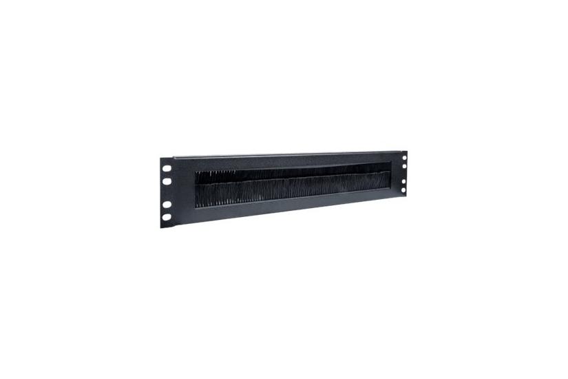 Intellinet 19 Cable Entry Panel 2u With Brush Insert Black Rack Kabel Indgangspanel Med Børste 2u