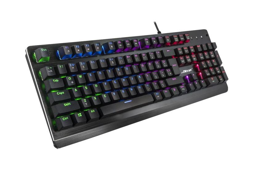 Inter-tech Nitrox Nk-2000me Tastatur Qwerty Poleret Aluminium Indgangsudstyr