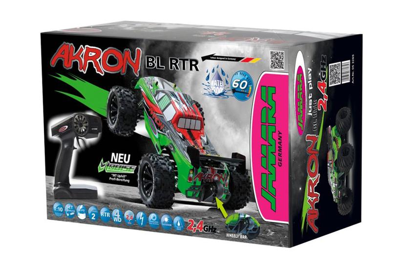 Jamara Akron Monstertruck Bl 4wd Ghz Wheelybar Rtr Fjernstyret Lastbil