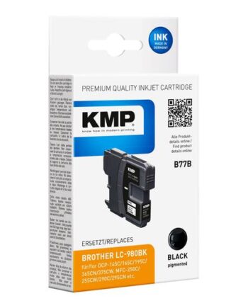 Kmp B77b Sort Kompatibel Blækpatron  Alternativ Til: Brother Lc980bk
