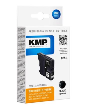 Kmp B65b Sort Kompatibel Genproduceret Blækpatron  Alternativ Til: Brother Lc985bk