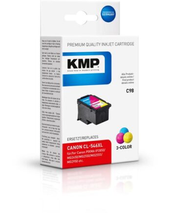 Kmp C98 Højtydende Farve  Cyan  Magenta  Gul  Kompatibel Blækpatron  Alternativ Til: Canon 8288b001  Canon Cl-546