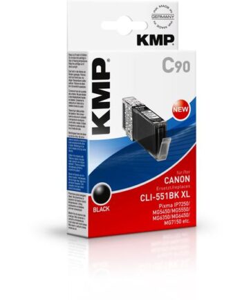 Kmp C90 Sort Kompatibel Blækpatron  Alternativ Til: Canon Cli-551bk