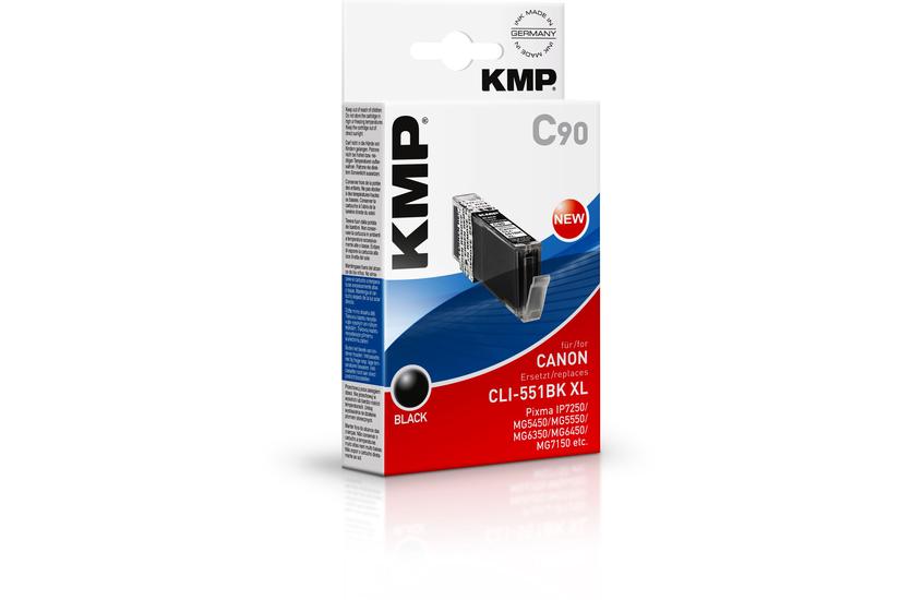 Kmp C90 Sort Kompatibel Blækpatron Alternativ Til: Canon Cli-551bk