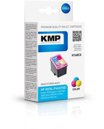 Kmp H168cx Farve  Cyan  Magenta  Gul  Kompatibel Blækpatron  Alternativ Til: Hp 302   Hp F6u67ae