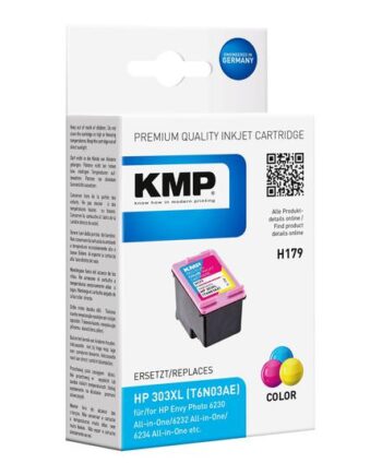 Kmp H179 Farve  Cyan  Magenta  Gul  Kompatibel Blækpatron  Alternativ Til: Hp 303   Hp T6n03ae