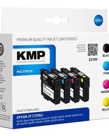 Kmp Multipack E218v   Pakker Sort  Gul  Cyan  Magenta Kompatibel Blækpatron  Alternativ Til: Epson 29  Epson T2986