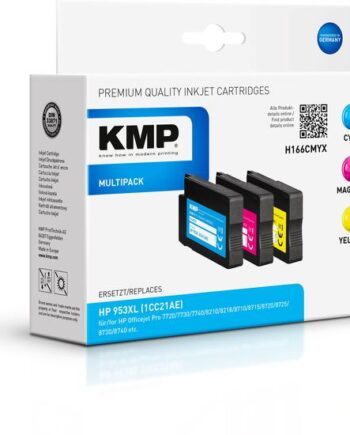 Kmp Multipack H166cmyx   Pakker Højtydende Gul  Cyan  Magenta Kompatibel Blækpatron  Alternativ Til: Hp 953   Hp F6u16ae  Hp F6u17ae  Hp F6u18ae