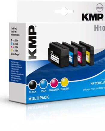 Kmp Multipack H100v   Pakker Sort  Gul  Cyan  Magenta Kompatibel Blækpatron  Alternativ Til: Hp 950   Hp 951   Hp Cn045ae  Hp Cn046ae  Hp Cn047ae  Hp Cn048ae