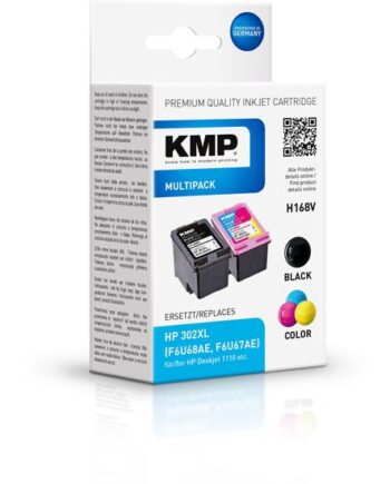 Kmp Multipack H168vx   Pakker Sort  Farve  Cyan  Magenta  Gul  Kompatibel Blækpatron  Alternativ Til: Hp 302   Hp F6u67ae  Hp F6u68ae