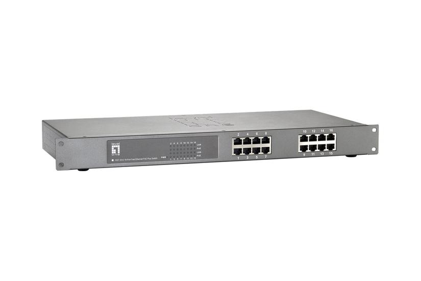 Levelone Fep-1612w120 Switch 16 Porte Monterbar På Stativ