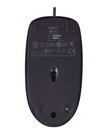 Logitech M100 Mus Fuld Størrelse Usb Sort