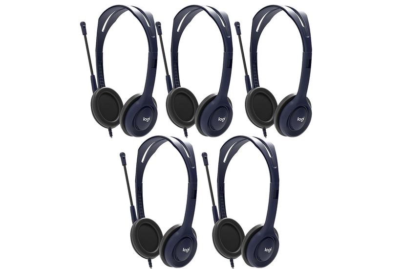 Logitech On-ear Headset Med Mikrofon Mm Jackstik Midnatsblå Pakke Med Stk