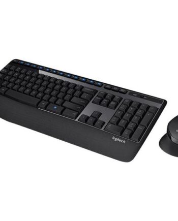Logitech Wireless Combo Mk345 Sæt Med Mus Og Tastatur Us International Sort  Blå Indgangsudstyr