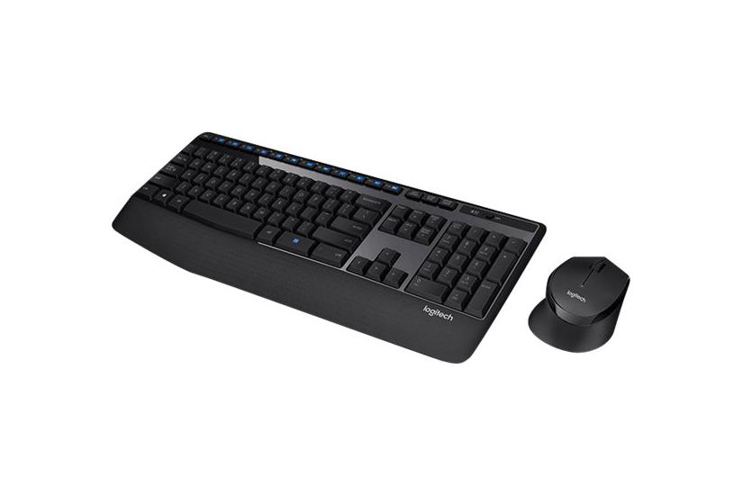 Logitech Wireless Combo Mk345 Sæt Med Mus Og Tastatur Us International Sort Blå Indgangsudstyr