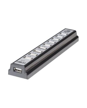 Manhattan 161572 Interface Hub Usb     480 Mbit   Sort  Sølv